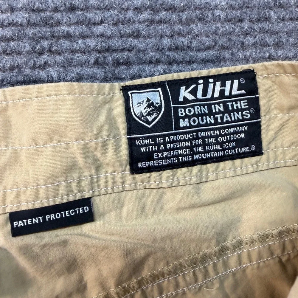 Kuhl Rydr Pants Mens 35x32(30)Tan Khaki Cotton Nylon Hiking Outdoor Work Trouser